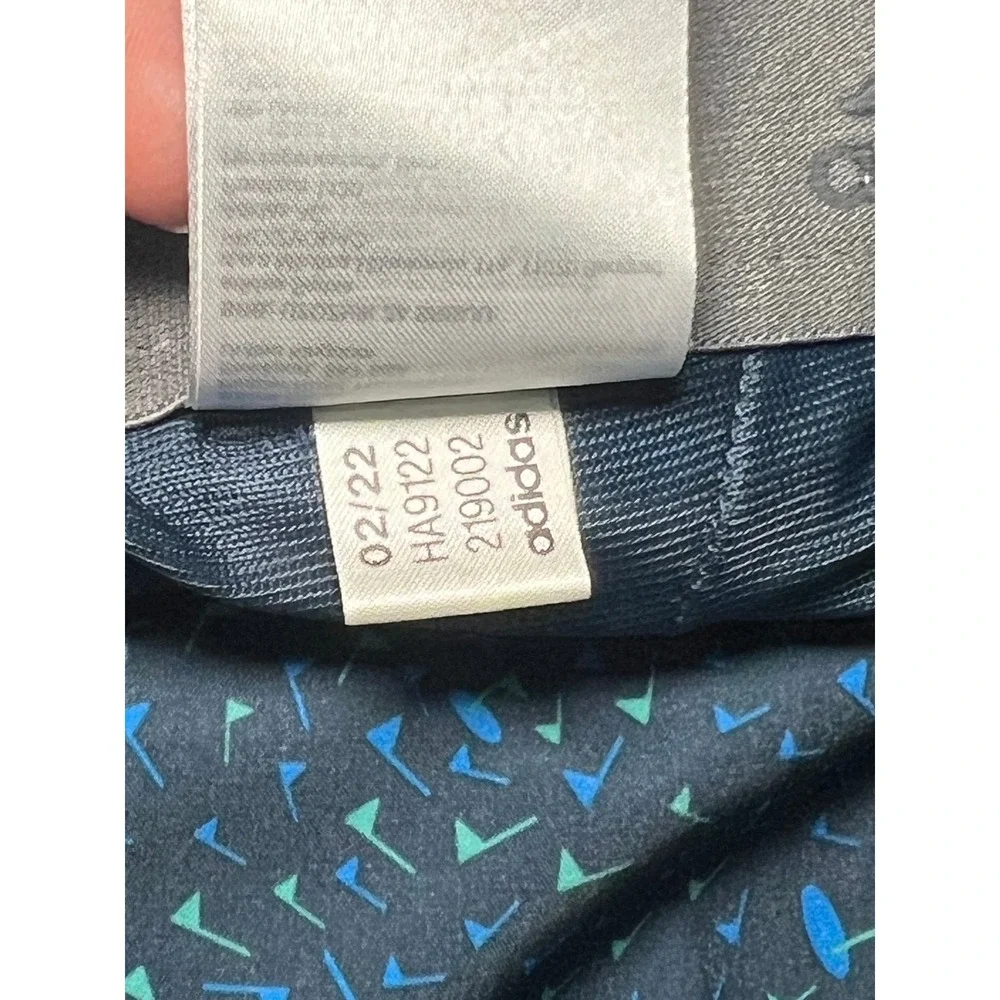 Adidas Golf Shorts Mens 42 Blue Teal AOP Flag Print Golf Performance HA9122